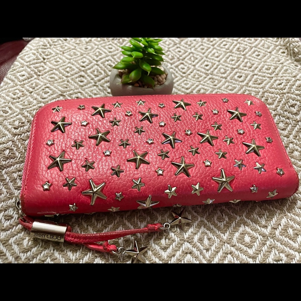 JIMMY CHOO FILIPA LONG ZIPPERED WALLET